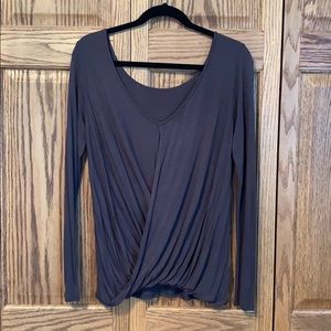 Express long sleeve wrap top